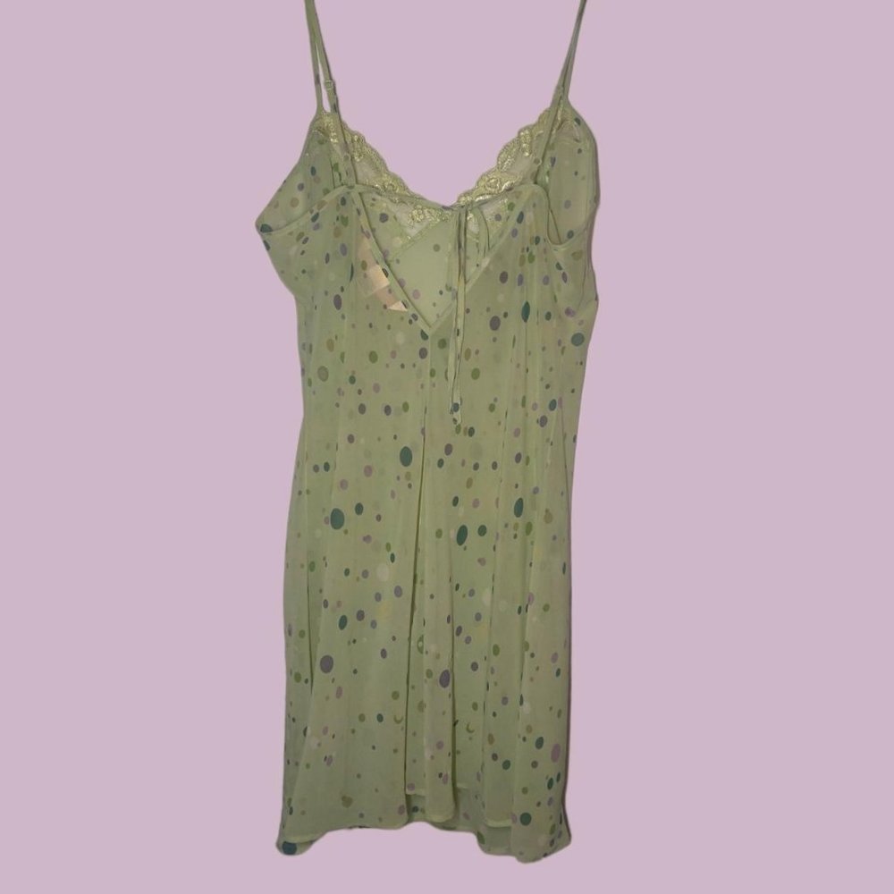 Victoria's Secret Y2K Mesh Polkadot Slip Dress! - Picture 6 of 8